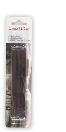 Conté à Paris 50089 Natürliche Zeichenkohle in Künstlerqualität mit satten geschmeidigen Farbabstrich - 5er Set Eckig 4x4mm