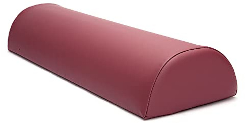 WellTouch Lagerungsrolle halbrund | Knierolle für Massageliegen | Lagerungskissen für Massage & Therapie | Kniehalbrolle in Größe M: 65 x 22 x 11 cm (Burgund)