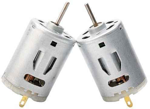 385 DC 6-24 V starker Mikro-Magnet Kohlebürste Gleichstrom-Motor für Heimwerker-Spielzeug, 2 Stück