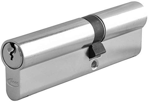 Asec Nickel Plated 120mm 6-Pin Euro Double Cylinder - 75/45