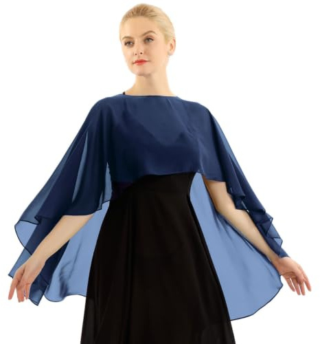 FEESHOW Chiffon Stola Schal Kleid Festlich Hochzeit Bolero Umschlagtuch Brautkleid Abendkleid Elegant