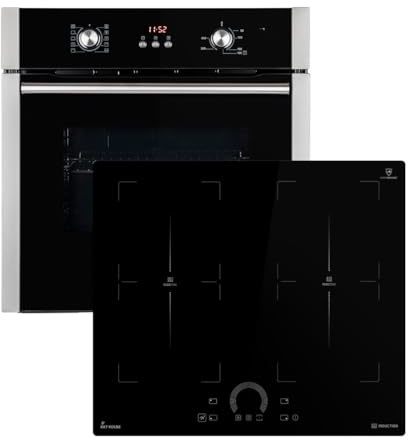 KKT KOLBE Autarkes Herdset | 60cm Einbaubackofen BO8805SS | 59cm Induktionskochfeld IH85904FZ | Grill | Heißluft | Automatik-Timer | 2-fach Wärmeschutzverglasung | Kindersicherung | SET8805IH594FZ