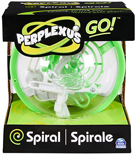 Perplexus GO! Spiral, Compact Challenging Puzzle Maze Skill Game, for Adults and Kids Ages 8 and up (Styles Vary)
