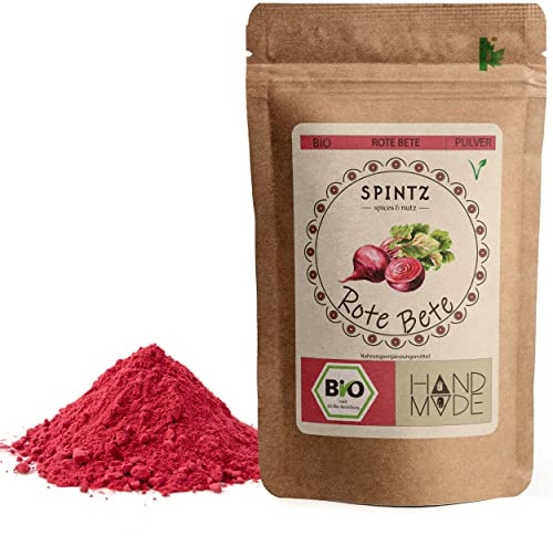 SPINTZ® Bio Rote Bete gemahlen 500g - Pulver in Premium Qualität - Pulver aus echter Roter Beete - 100% natürlich - aus biologischem Anbau - vegan | 1x 500g |