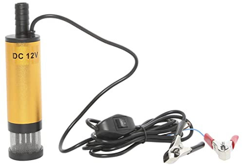 Submersible Electric Diesel Pump,Submersible Water Pump Drain Dirty or Clean Water from Pond Swimming Pool Hot Tub Flooded Cellar 12V 38mm