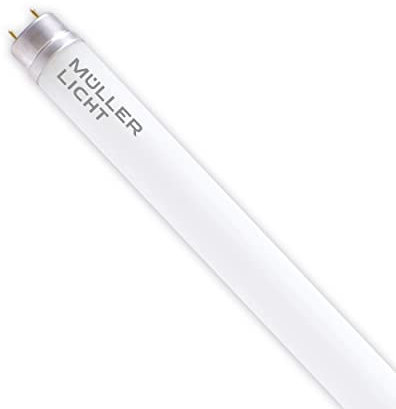 Müller-Licht Profi LED Röhre G13, 120cm LED Tube, 15.6 W ersetzt 152 W, 2500 lm, warmweiß 3000 K, Glas, Weiß