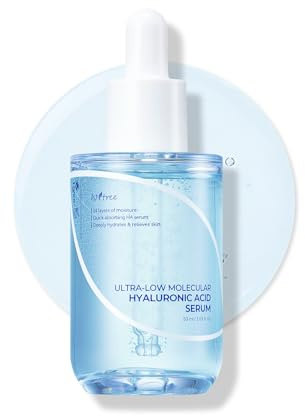 IsNtree Hyaluronsyraserum med ultralåg molekylvikt, 50 ml, 1,69 fl.oz | Snabbabsorberande hyaluronsyraserum | Fuktar djupt och jämnar ut huden