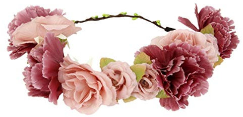 Homoyoyo Blumenkranz Stirnband Blumengirlande Krone Haarschmuck Mit Band Für Hochzeit Featival Party Aus Vlies Für Mädchen