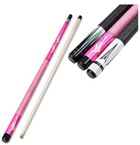 Pool Cue Billard Queue Poolstick für Damen Pink, 10,5 mm Queuespitzen, 57 Zoll Stilvolles Billardqueue, Komfortabler Griff, Frauen WEWYQSJXBXF-329(Color:Pink,Size:)