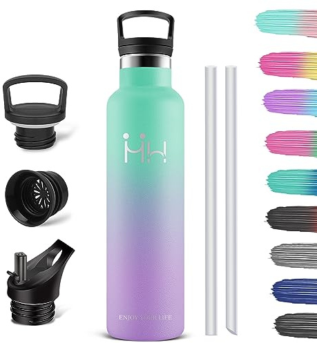 HoneyHolly Borraccia Termica 1 Litro, Senza BPA, Borracce Termica, Sottovuoto a Doppia Parete, Bottiglia Termica, 18/8 Acciaio Inox, Borracce Termiche, Borraccia per Palestra, Sport, Bici