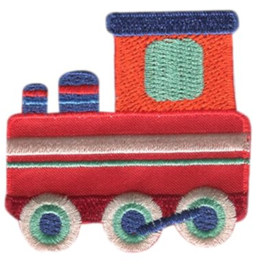 Catch the Patch Lokomotive Zug Fahrzeug - (Größe: 5,4 x 5,5 cm) – Aufbügler & Applikationen in verschiedenen Größen – Ideal für Kleidung, Schulranzen, Jeans & Rucksäcke
