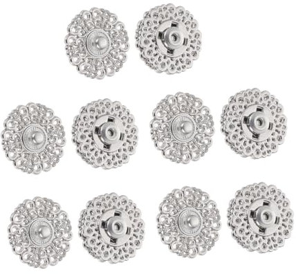Amosfun 10paare Mantelknöpfe Aus Metall Unsichtbare Druckknöpfe Nähknöpfe Für Kleider Druckknöpfe Für Taschen Und Bekleidungszubehör Glatte Oberfläche Langlebig Farbe Hält Lange