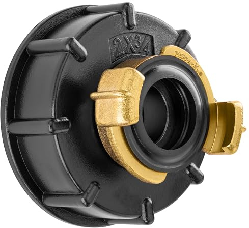 Poppstar Raccordo IBC S60 x 6 mm per serbatoio IBC, con attacco a baionetta (attacco filettato da 3/4 di pollice)