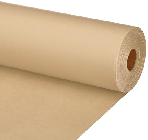 PATIKIL Zeichenpapierrolle 50cm x 40m Zeichenpapier 80 g/m² Papierrolle Kraftpapier Malpapier Skizzenpapier Bastelpapier für Staffelei Malen Handwerk Geschenkverpackung Braun