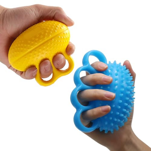 2 Stück Stressball Für Hände Therapie, Handtrainer Fingertrainer, Massageball Für Die Hand, Finger Training, Lindert Stress, Für Hände Therapie Arthrose, Knetball Für Hände therapie, Antistressball