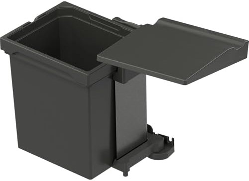 VAUTH-SAGEL VS ENVI - Pattumiera da incasso singola, 7 litri, con coperchio, in plastica lava