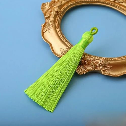 2/5/10 Stück 8 cm Polyester-Seidenquaste, vertikale Quaste, Dekoration, Basteln, DIY-Schmuck, Heimdekoration, Nähen, Vorhangzubehör, 5 Stück, 14 FR