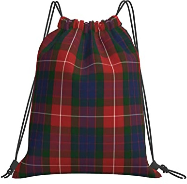 Beutel Fraser Roter Tartan Gym Bag Gemustert Turnbeutel Mit Kordelzug Personalisiert Rucksack Mit Kordelzug Für Outdoor, Yoga, Schule, 36X42Cm
