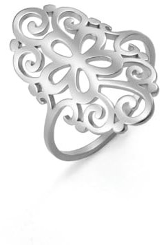Gu Feng ring 18K gold stainless steel five-petal flower vine female ring