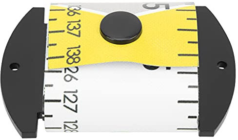 Baxnore Ruban à mesurer pour Poisson en PVC 138 x 5 cm, règle de Mesure étanche pour Poisson, Ruban à mesurer précis, règle de pêche compacte en PVC pour la pêche (Jaune)