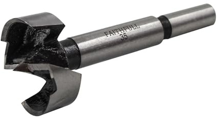 Faithfull FAIFOR35 - Broca Forstner para madera dura, madera blanda, perforación, taladrado, recta, angular, superposición, agujeros de bolsillo, 35 mm