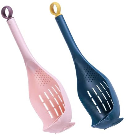 ELAYARD 2piezas Cucharón De Cocina Multifuncional De Ranuras Cucharón Para Drenar Pasta Filtrar Jugos y Separar Huevos