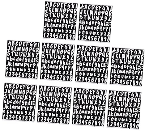 jojofuny 10blätter Selbstklebende Zahlen Aufkleber Buchstaben Und Zahlenaufkleber Klebebuchstaben Zahlen Etiketten Für Kinderzimmer Und Wohnzimmer