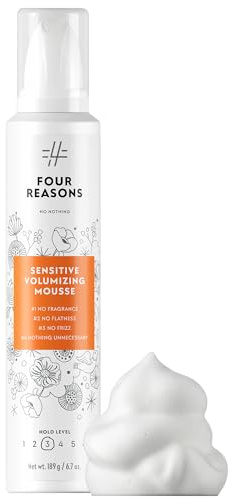 No nothing Sehr empfindlich Strong Mousse – parfümfrei, hypoallergen, alkoholfrei, parfümfreies Styling-Mousse für Volumen – glutenfrei, sojafrei, parabenfrei – 6,8 oz