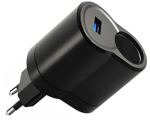 OBEST Adaptador de Corriente Coche AC a CC, 110-220V a 12V 1A, Convertidor de Fuente de Alimentación, Adaptador para Encendedor Cigarrillos Coche para Coche Furgoneta Camión