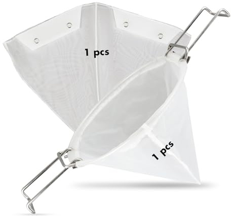 1PCS Fryer Oil Filters with 1Pcs Reusable Cone Filter Bag, Deep Fryer Oil Cone Filter Filters with Commercial 10 Deep Fryer Oil Filters Stand, Grease Filter Cones for Restaurants, Kitchens