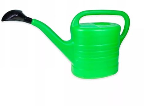 Regadera de jardín con cabezal de aspersor desmontable, mango ergonómico, capacidad de 12 litros, riego bidireccional, verde