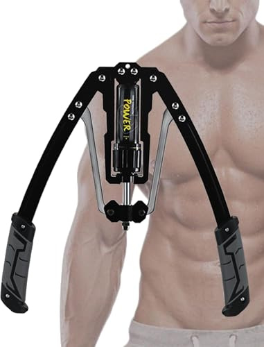 Profi Torsion Arm Fitness Trainer mit Hydraulikkraft - Verstellbarer Widerstand Brust Expander (10-200kg) - Ideal für Krafttraining, Arm- & Brustmuskelaufbau (Schwarz)