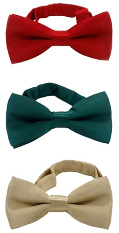 3 Pieces Of Children'S Bow Tie, Simple Solid Color, Adjustable Design Bow Tie, Soft And Comfortable, Classic And Fashionable, Performance Party And Party Costume Accessories.