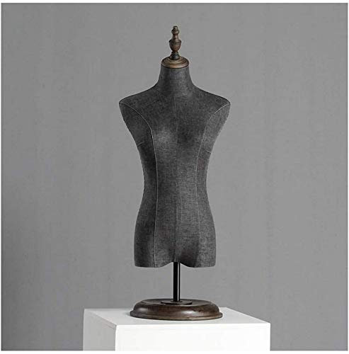 XDAWQP Manichino da Esposizione, Torso Femminile, Modello da Tavolo per Abbigliamento Femminile, Accessorio per Negozio di Abbigliamento, Base in Legno massello, facil