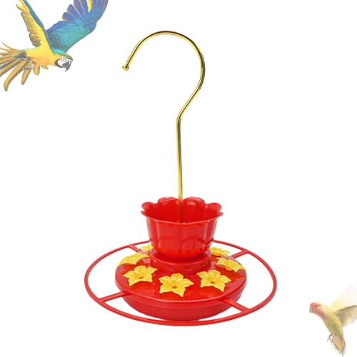 Distribuidor de Pájaros Colibríes Suspendable para Exterior | Dispensador De Bandeja | Resistente A Hormigas Y Abejas 8 Puertos En Forma De Decoración Al Aire Libre Accesorios De Observación Para La