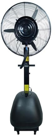 Ventilador industrial de pie con gran tanque de agua, velocidades de enfriamiento ajustables para espacios exteriores e interiores