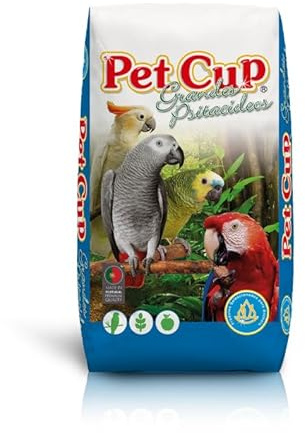 Alimento Loros y cotorras Saco 15 Kg PET CUP. Semillas Naturales para Aves