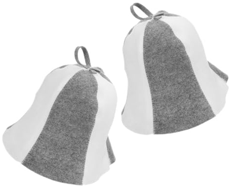 PRETYZOOM 2pcs Felt Sauna Hat Soft Comfortable Unisex Shower Bath Caps for Steam Home Decor Stylish Felt Accessories