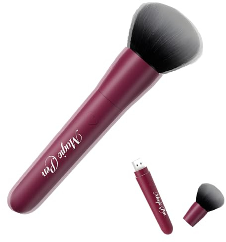 Ninonly Vibromasseur Femmes Couples Rouge | 10 Modes, Stimule Clitoris et Point G, Forme Pinceau Portable et Dissimulé, USB Étanche, Pour Femmes et Couples