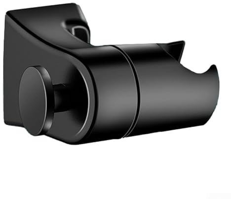 Duschkopfhalterung mit 360-Grad-Drehung, verstellbares Design für Duschkopf-Kompatibilität, Edelstahl (schwarz)