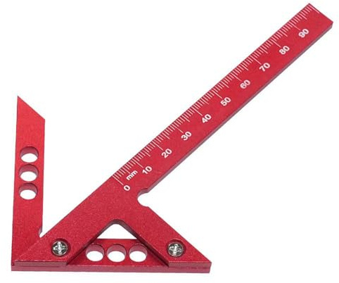 Center Finder Scribe Gauge, 45° Angle Woodworking Marking Tool (Red)