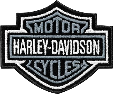 Harley-Davidson Aufnäher B&S Silber mittel