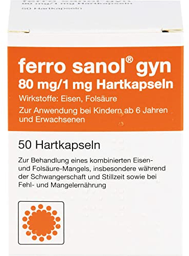 ferro sanol gyn 80 mg/1 mg Hartkapseln zur Behandlung eines kombinierten Eisen- und Folsäure-mangels, 50 St. Kapseln