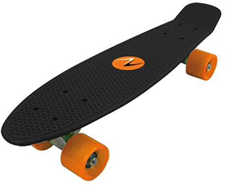 Skateboard FREEDOM tavola nera - ruote arancio