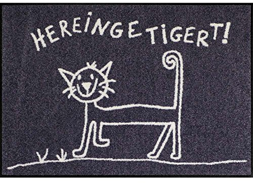 Salonloewe Fußmatte waschbar Hereingetigert 50x75 cm SLD1371-050X077