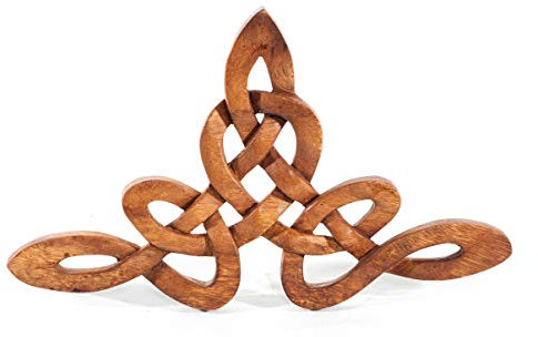 Windalf Keltischer Knoten Holzbild CELINA 30 cm Wanddeko Handarbeit Holz