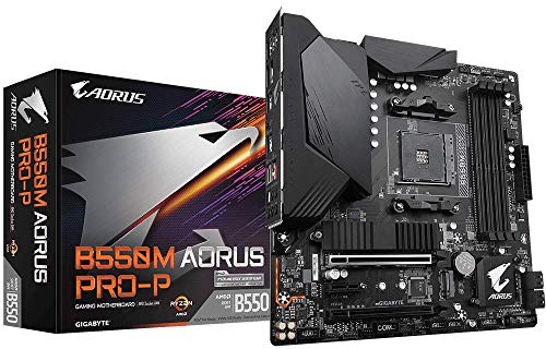 Gigabyte B550M AORUS PRO-P (AMD Ryzen 5000/B550/Micro ATX/M.2 Thermal Guard/HDMI/DVI/USB 3.2 Gen 2/DDR4/scheda madre)