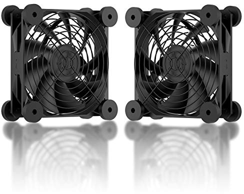 upHere USB Fan with Metal Grill Protection Case Fan 120 mm for PC/TV Box/Receiver/AV Cab/PS4/Router, N12U03