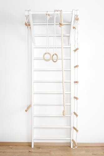 SportBaby Swedish Ladder Wall Bars ˝Sport-2-240-White˝ Home gym, Sport complex, Indoor Wooden Stall Bar