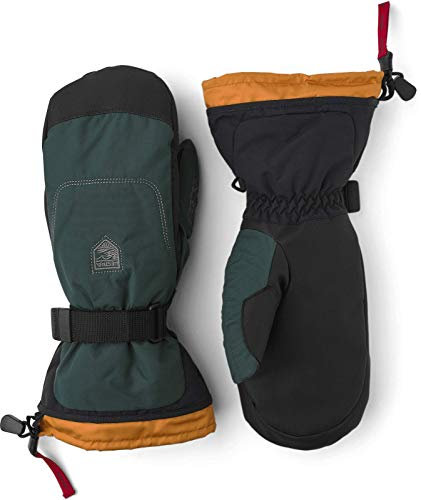 HESTRA Herren Gauntlet Senior Mitt HandschuheSchwarz/Oliv 10